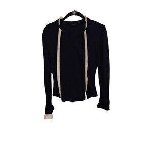 Mine. Navy Blue white‎ collar tie long sleeve